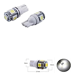 ( 2 X ADET ) 1 TAKIM LED T10 DİPSİZ AMPUL 12V CANBUS 5 ULTRA LED MODEL WHITE ( BİG MODEL II BEYAZ )