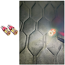 ( 2 X ADET ) 1 TAKIM 12V LED T10 DİPSİZ AMPUL 57 SMD FİBER WHITE LED ( 57 LED DİPSİZ AMPUL )