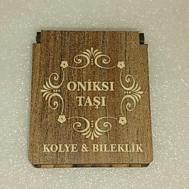 ( 2 PARÇA ) 1 SET 6010 SERİ DOĞALTAŞ KOLYE & BİLEKLİK SETİ ONİKSI TAŞI HEDİYE KUTULU