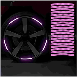 ( 20 X ADET ) 1 SET JANT REFLEKTÖR RIM STICKER PINK CAR & MOTORCYDE & BICYCLE