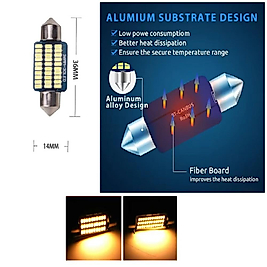 SOFİT AMPUL 12V 30 LED SICAK BEYAZ ( WARM WHITE 36MM LED SOFİT AMPUL )