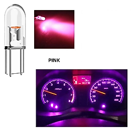 ( 4 X ADET ) 1 SET T5 1.2W LED MİNİ DİPSİZ AMPUL PEMBE 12V (1.2W MİNİ DİPSİZ AMPUL LED KRİSTAL CAM PEMBE)