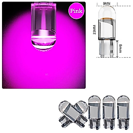 ( 5 X ADET ) 1 SET LED T10 DİPSİZ AMPUL 12V DIAMMONNDD PINE PINK (5W DİPSİZ AMPUL ELMAS CAM PEMBE)