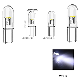 ( 4 X ADET ) 1 SET T5 1.2W LED MİNİ DİPSİZ AMPUL BEYAZ 12V (1.2W MİNİ DİPSİZ AMPUL LED KRİSTAL CAM BEYAZ)