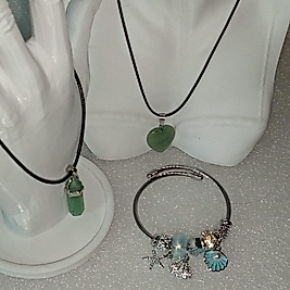( 3 PARÇA ) 1 SET 11010 SERİ 2 DOĞALTAŞ KOLYE & 1 CHARM BİLEKLİK SETİ