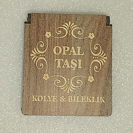 ( 2 PARÇA ) 1 SET 6030 SERİ DOĞALTAŞ KOLYE & BİLEKLİK SETİ OPAL TAŞI HEDİYE KUTULU