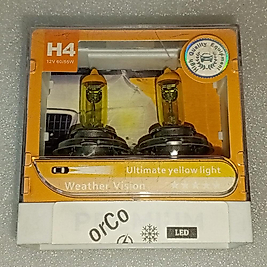 FAR AMPULU TAKIMI 12V H4 60/55W SARI IŞIK ( LİMON SARISI H4 )