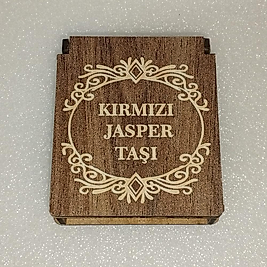( 2 PARÇA ) 1 SET 6000 SERİ DOĞALTAŞ KOLYE & BİLEKLİK SETİ KIRMIZI JASPER TAŞI HEDİYE KUTULU