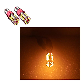( 2 X ADET ) 1 TAKIM LED T10 FİBER DİPSİZ AMPUL 12V 57 SMD LED AMBER ( 57 LED FİBER AMBER )